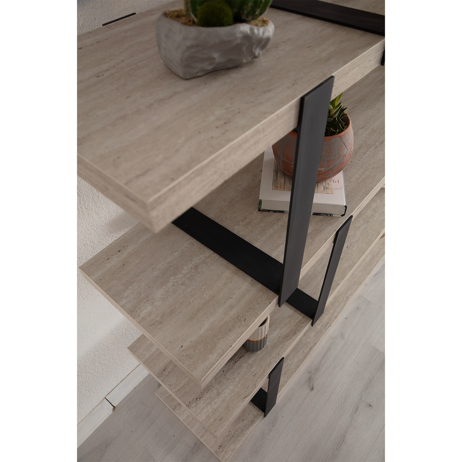 Caps Kitaplık Traverten