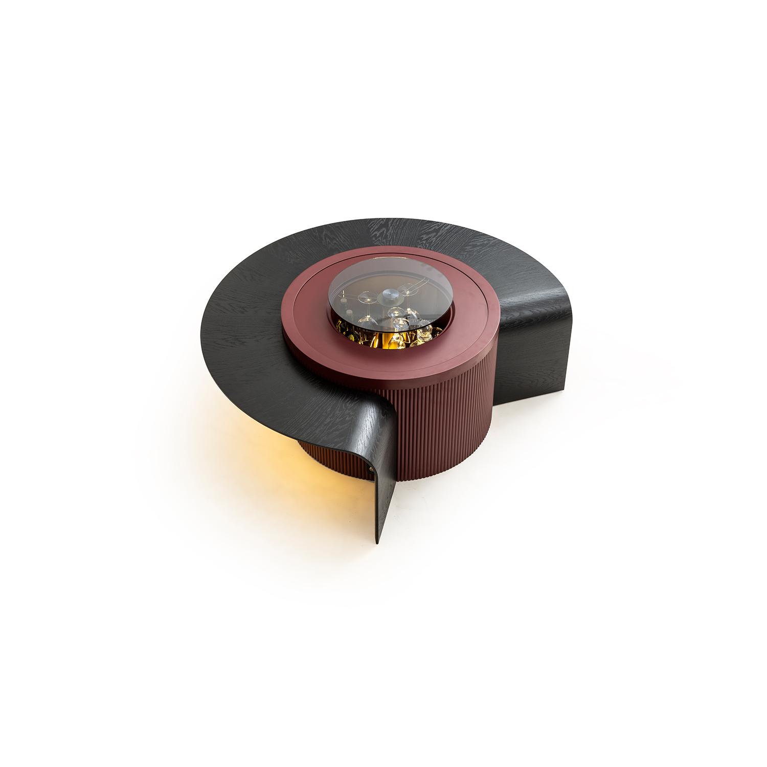 Barista Orta Sehpa Bordo