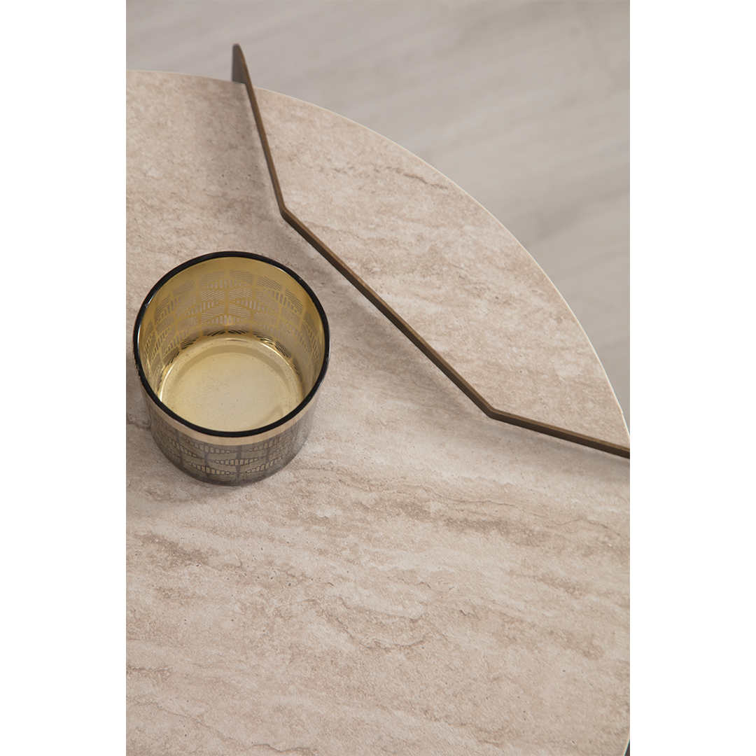 Molly Orta Sehpa Traverten