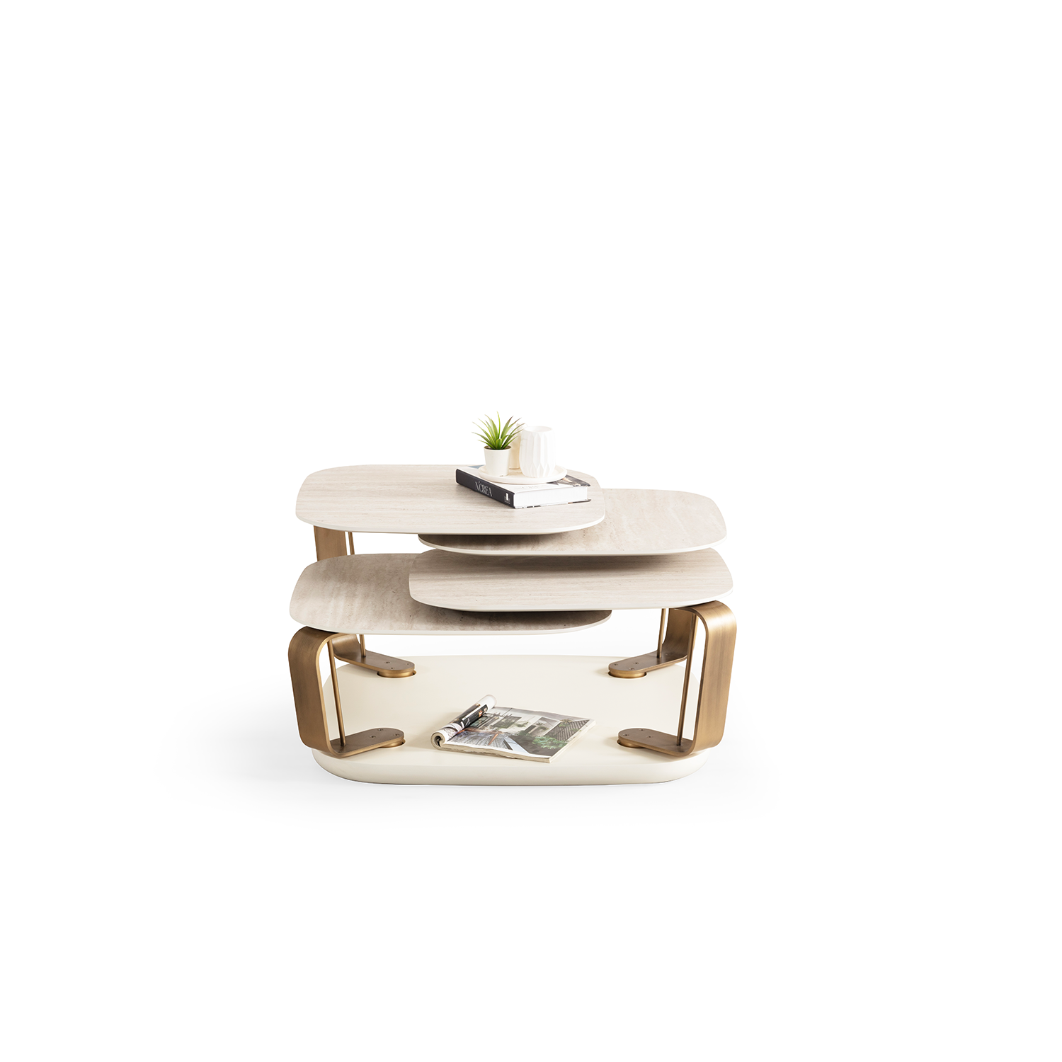 Bentley Traverten Center Table – Orta Sehpa – Traverten Kaplama