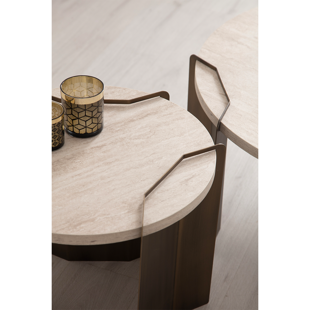 Molly Orta Sehpa Traverten