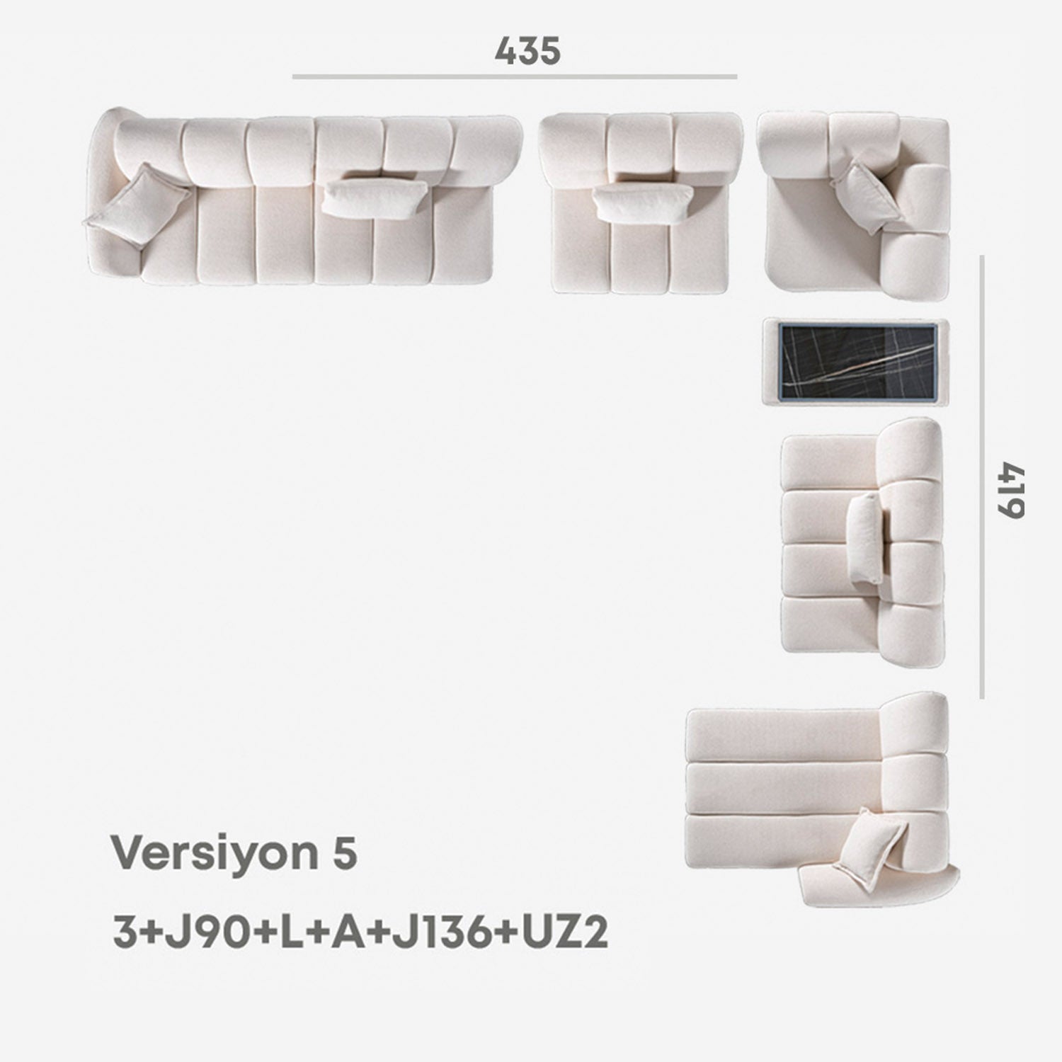 Orlando Puzzle Köşe Takımı