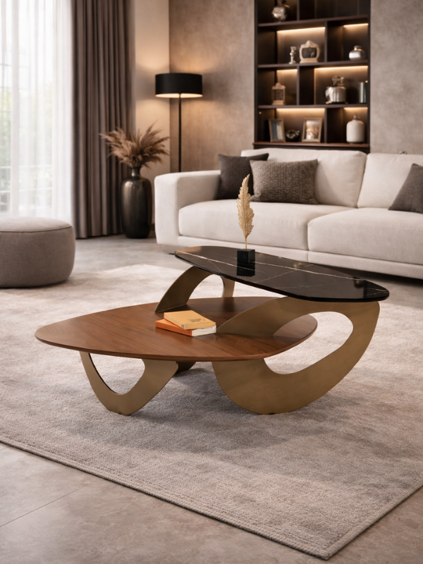 Solid Orta Sehpa Pirinç