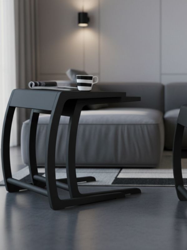 Prada Zigon Sehpa (Siyah)