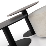 Benny Set – 3’lü Sehpa + Puf – Siyah (Black Sets)