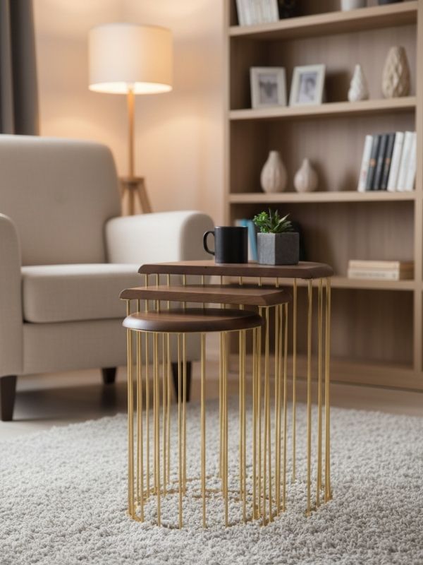 Nova Zigon Sehpa (Gold)